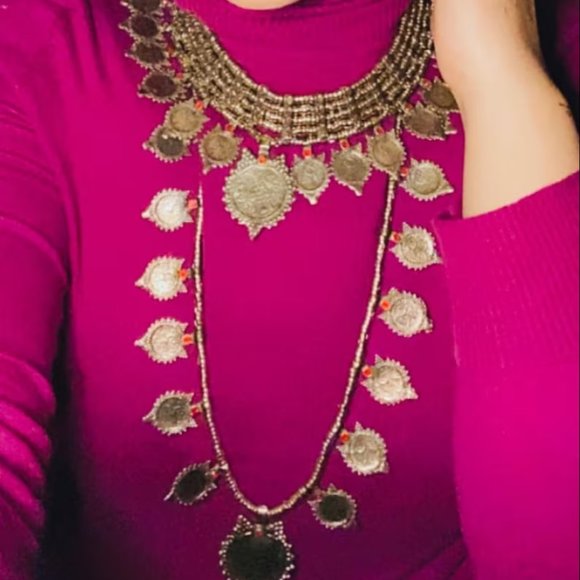 Mala And Choker Set, Coins Jewelry Set, Antique Jewelry, Tribal Jewelry, - Picture 1 of 8